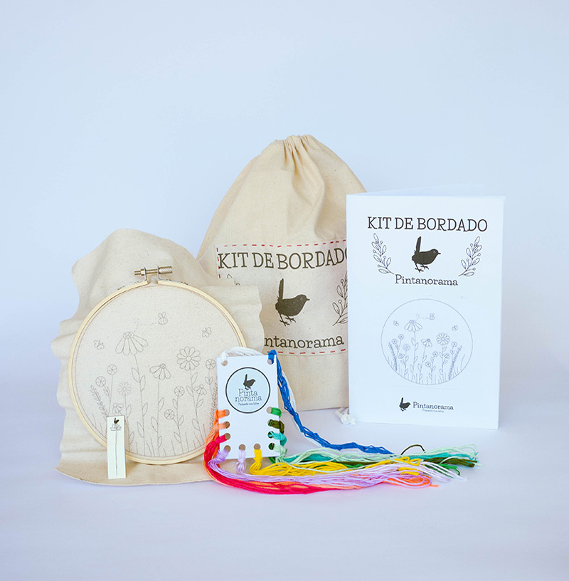 Kit de bordado bolsa de tela